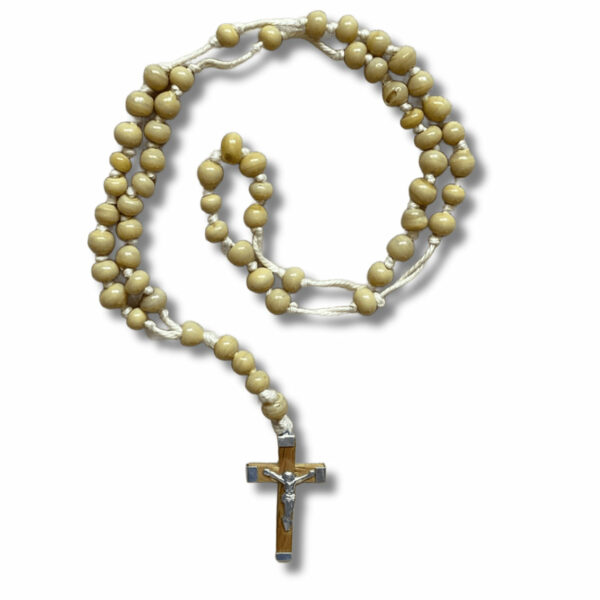 Rosario Ceramica Beige con Croce Israele - immagine 2